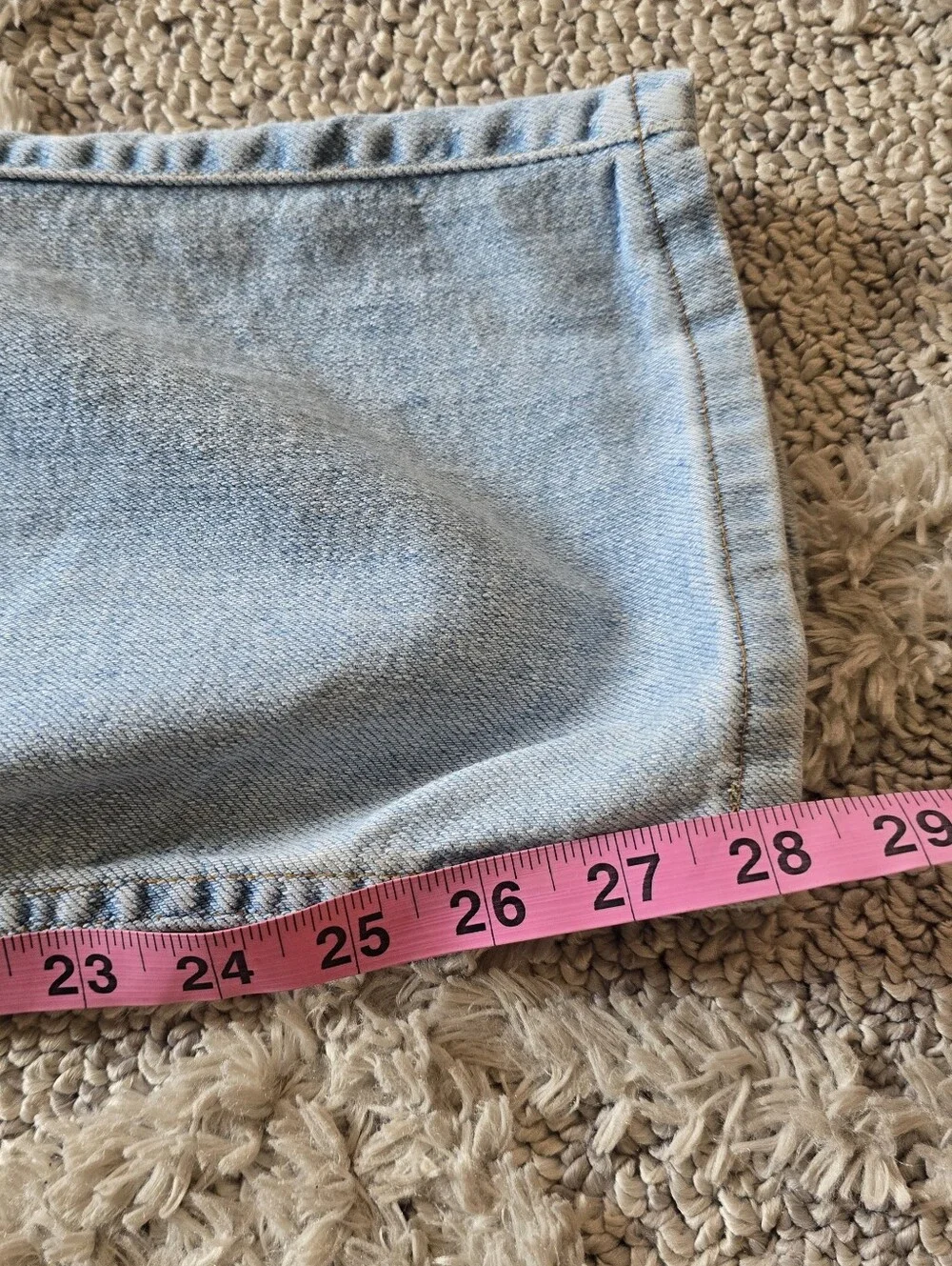 VTG Levi 548 Jeans Mens 34x30 Light Blue Denim Relaxed 90s White Label Stretch